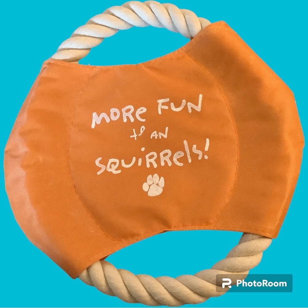Orange Dog rope frisbee. MORE FUN THAN SQUIRRELS! 🐾, NWT